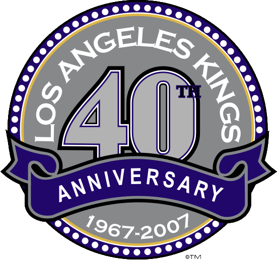 Los Angeles Kings 2007 Anniversary Logo iron on transfers for T-shirts